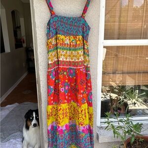 Natural Life Vibrant Floral Dress new without tags never worn or washed
